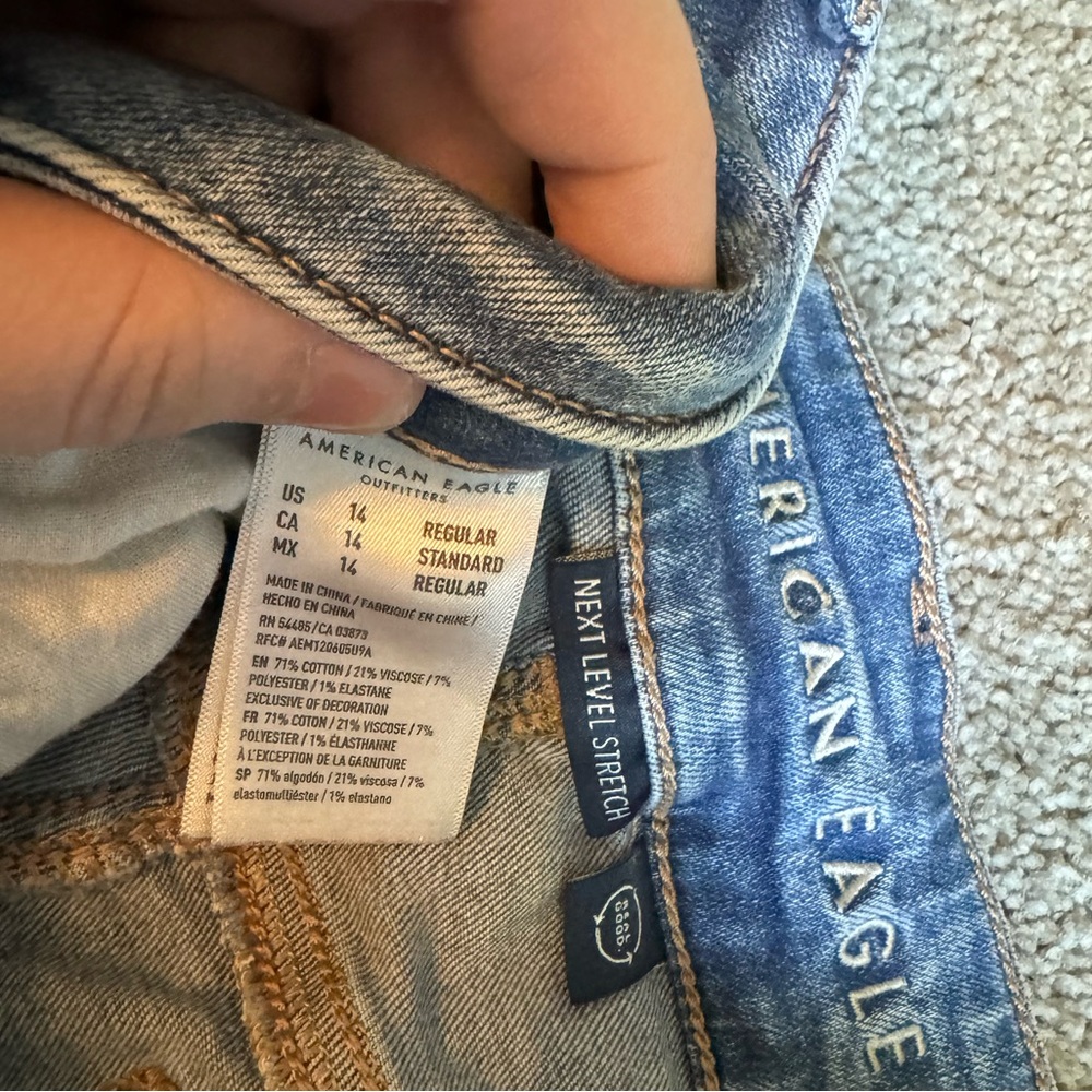American eagle size 14 super low rise